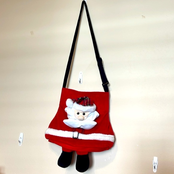 🎄SANTA HANDBAG/TOTE🎄SUPER CUTE, SANTA FACE & DANGLING BOOTS,ADJUSTABLE STRAP EUC - Picture 6 of 11